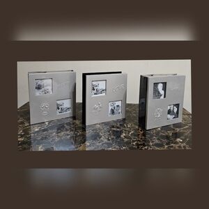 Silver 72 page Insertable Photo Album 📸with Embossed Design